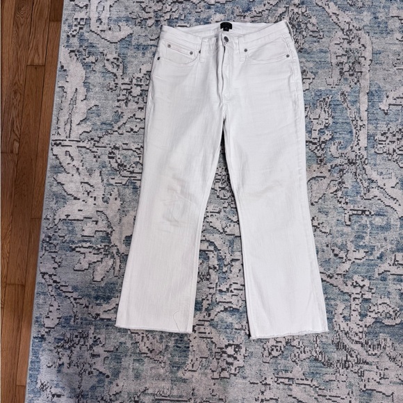 J. Crew White Flare Crop Jeans - Picture 2 of 8